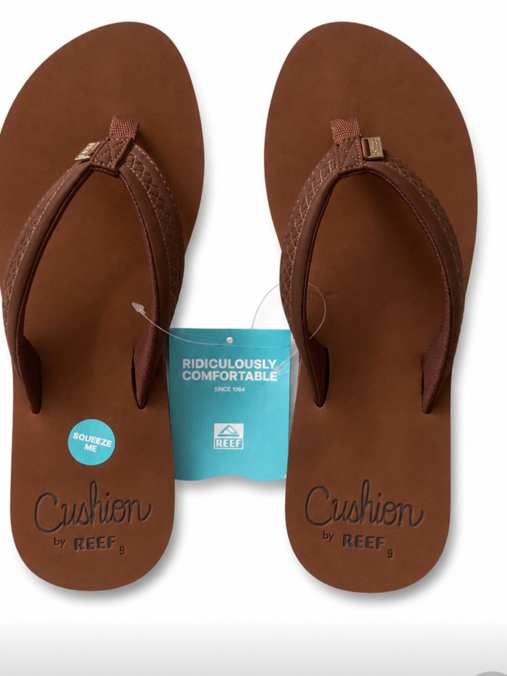 Reef Brown Cushion Flip Flops with Padded Straps